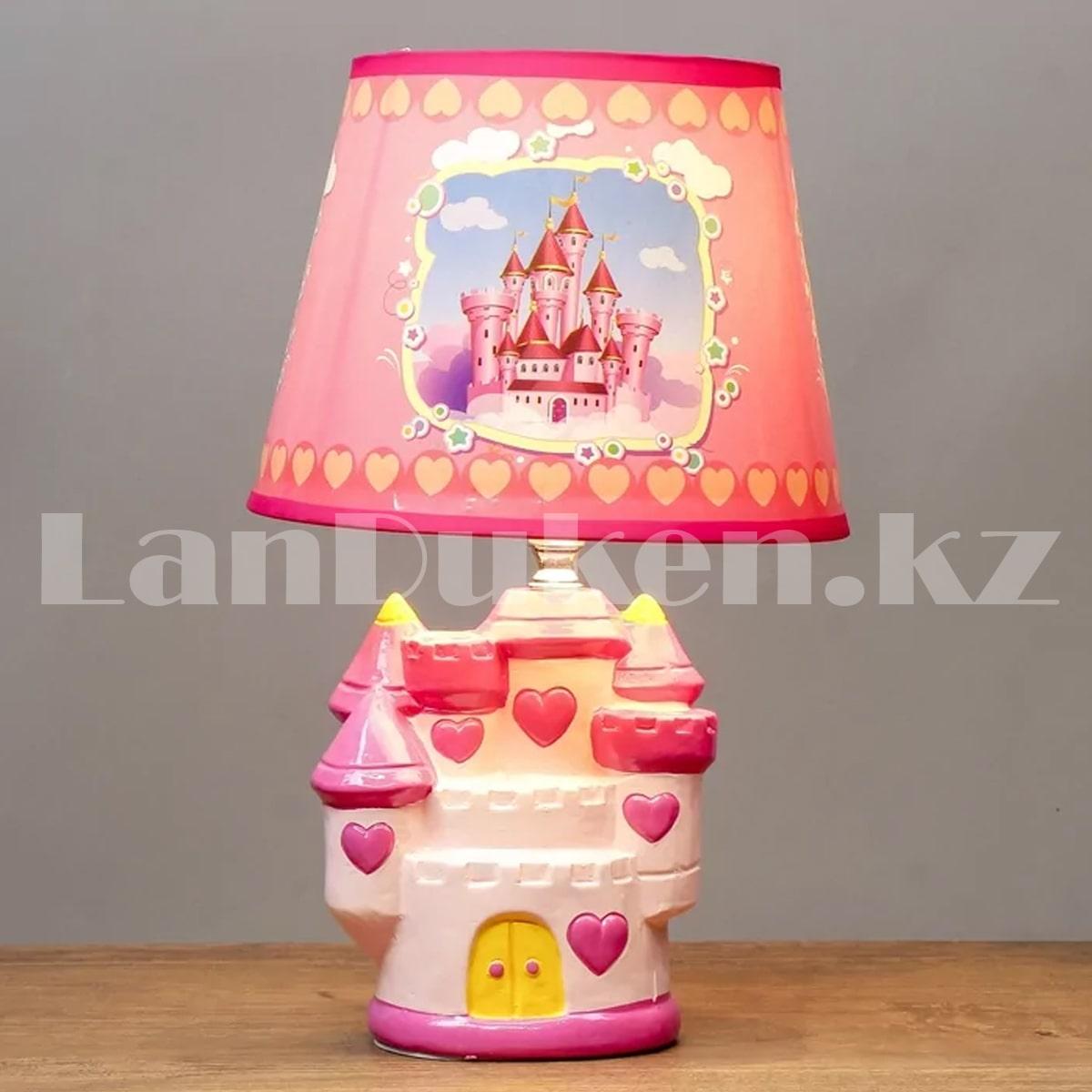 Настольная лампа детская Замок 01723 розовый