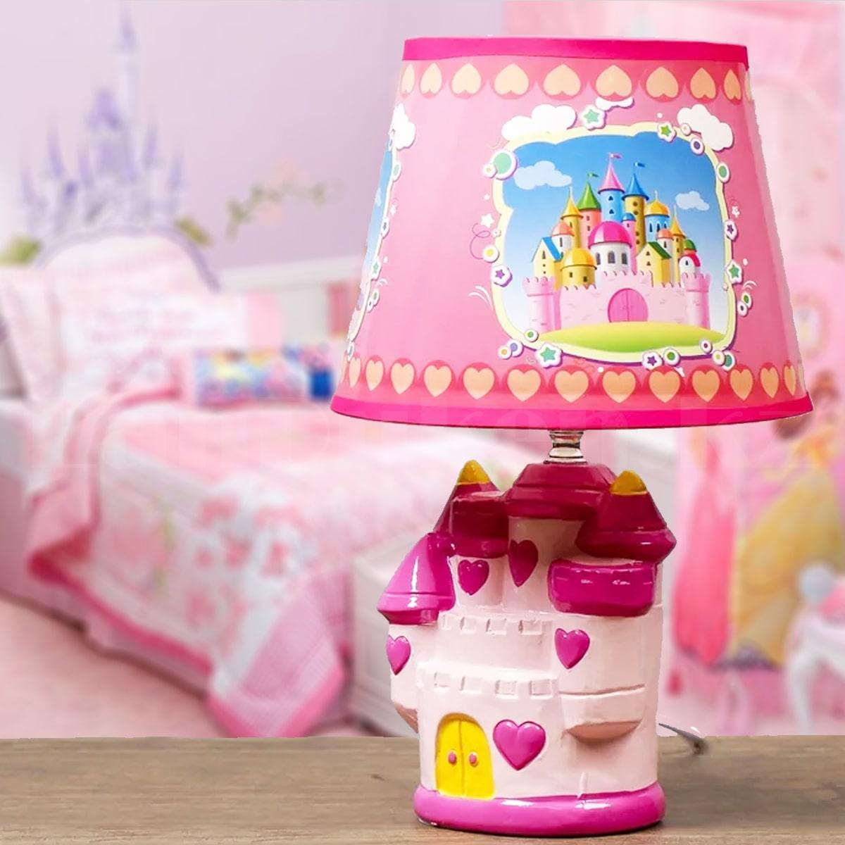 Настольная лампа детская Замок 01723 розовый - фото 6 - id-p96438197