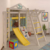 Игровые комплексы, домики, горки.