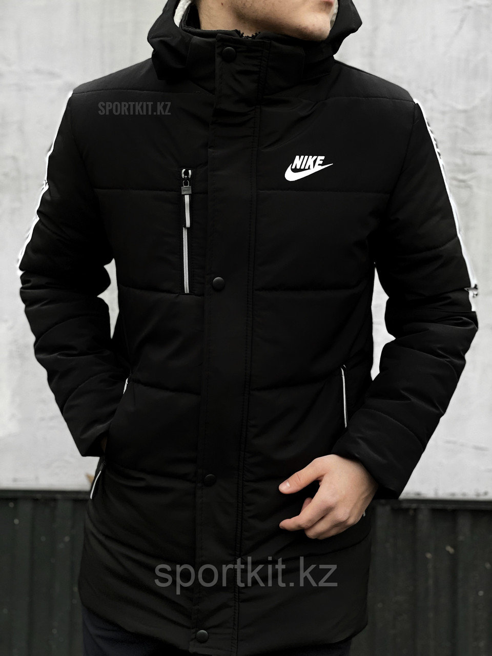 Мужская куртка Nike, черная - фото 2 - id-p96458484