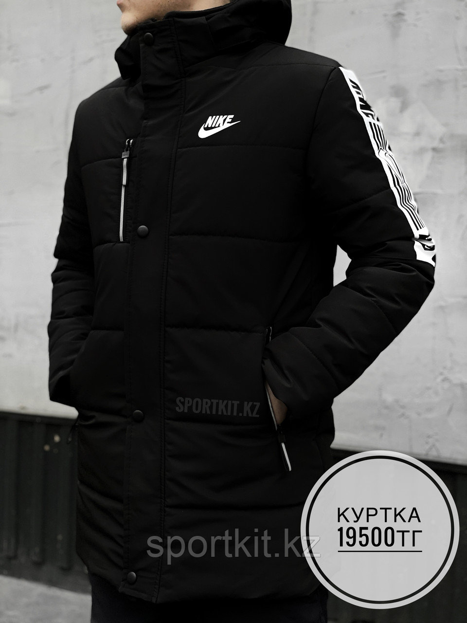 Мужская куртка Nike, черная - фото 1 - id-p96458484