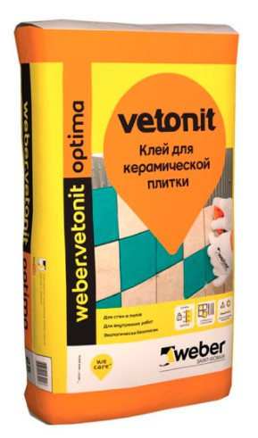 Плиточный цементный клей weber.vetonit Optima (25 кг) - фото 1 - id-p96459322