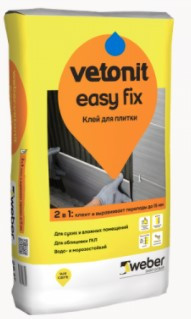 Клей для плитки и керамогранита weber.vetonit easy fix (25 кг) - фото 1 - id-p96459329