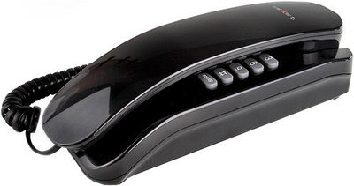 Телефон Texet TX-215, повторный набор, регулировка громкости, отключение микрофона, Black