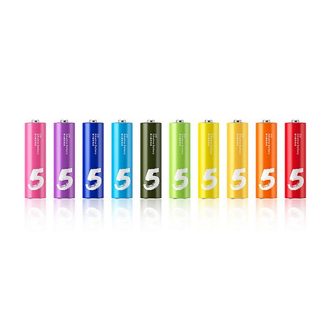 Батарейки Xiaomi ZMI AA501 Rainbow 5 AA (10шт в упак), фото 2