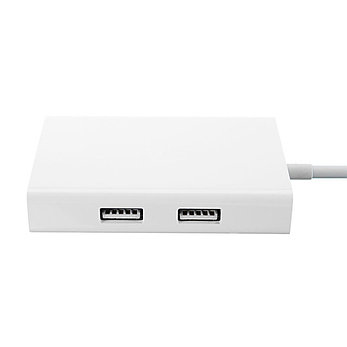 Универсальный расширитель Type-C Xiaomi 2 VGA Hub Gigabit Ethernet Multi Adapter Белый, фото 2