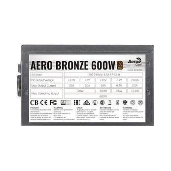 Блок питания Aerocool AERO BRONZE 600W, фото 2