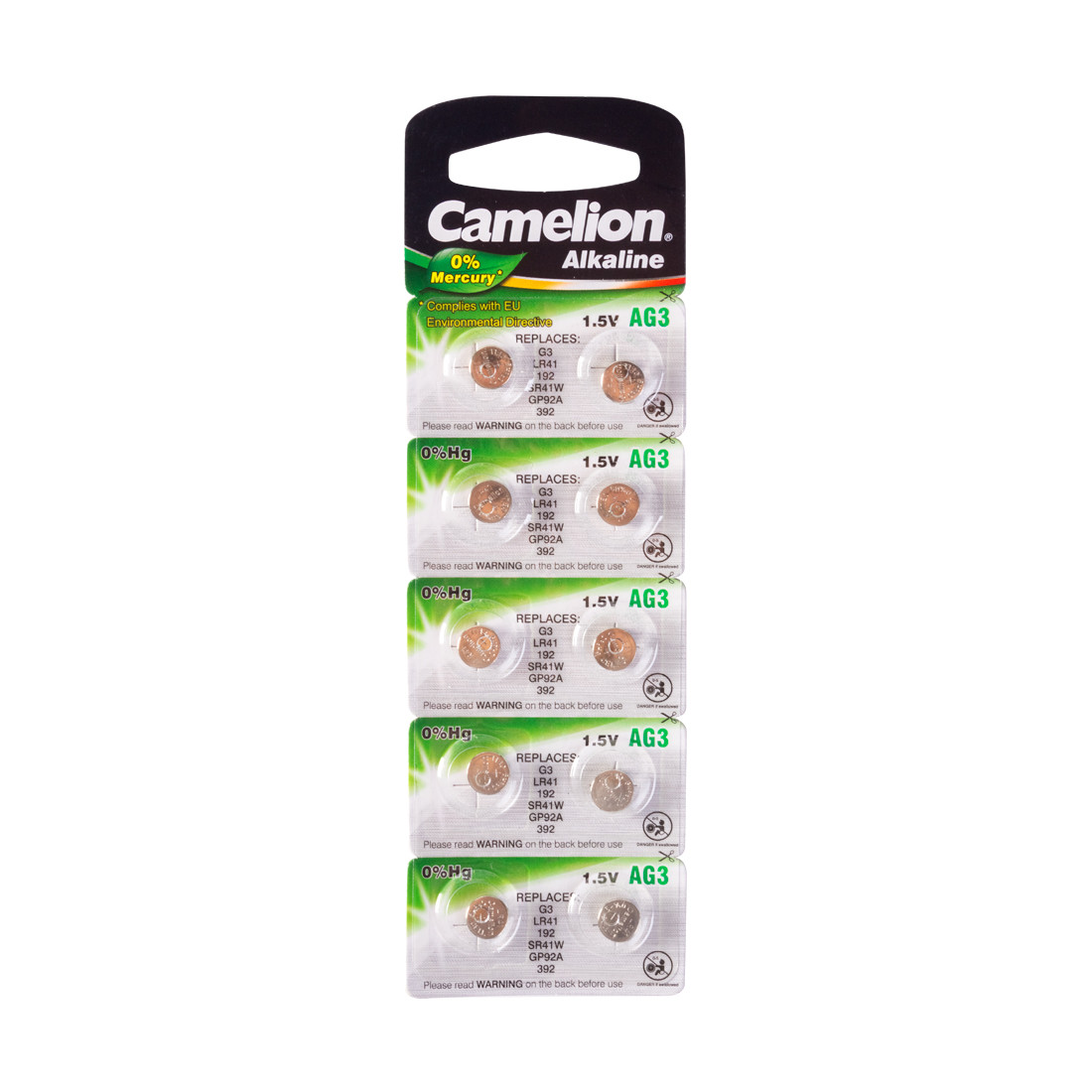 Батарейка CAMELION Alkaline AG3-BP10(0%Hg) 10 шт. в блистере - фото 1 - id-p96467190