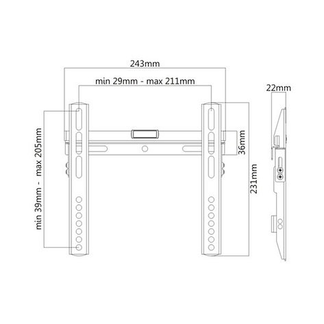 Кронштейн Brateck LP43-22 для ТВ и мониторов, 23"-42", фото 2