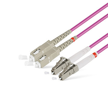 Патч Корд Оптоволоконный SC/UPC-LC/UPC MM OM4 50/125 Duplex 3.0мм 1 м, фото 1
