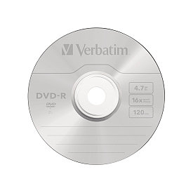 Диск DVD-R Verbatim (43547) 4.7GB 1штука Незаписанный