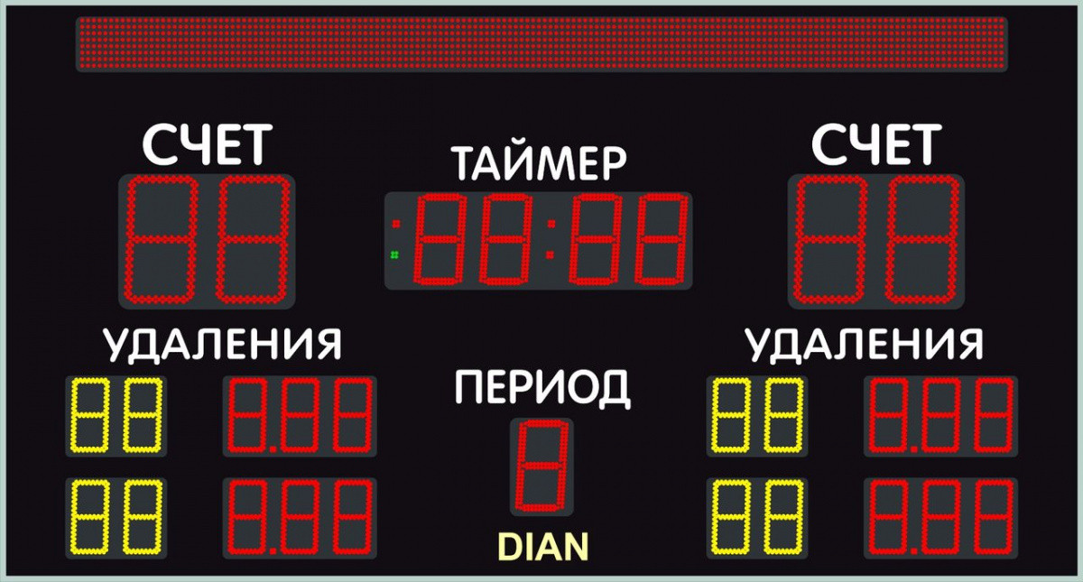 Хоккейное электронное табло Импульс -715-D15x4-D10x5-L4xD10x5 ...