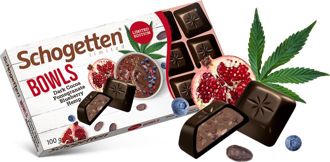Молочный шоколад Schogetten  Pomergranate Bluberry 100гр (15 шт. в упаковке)