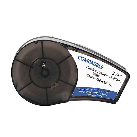 Картридж VELL для BRADY M21-187-C-342-WT термоусадочная трубка 8.5 мм/2,1м (d3.8мм) полиолефин,черный на белом, фото 1