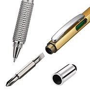 Мультитул-ручка 6 в 1 TOMTOSH [шариковая ручка-2 отвертки-стилус-уровень-линейка] (Серый), фото 8