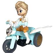 LD-151B Кукла Эльза на мопеде на батарейках Girl Bicycle 18*12см, фото 2