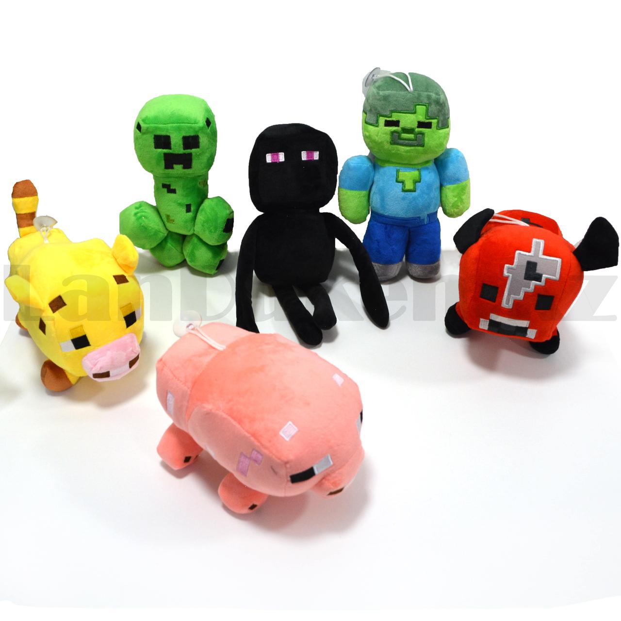 Набор мягких игрушек и 6 персонажей майнкрафта (Minecraft) - фото 1 - id-p96524940