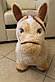 PITUSO Прыгуны-животные ЛОШАДКА, PVC+съемный плюшевый чехол с насосом  Бежевый, фото 5