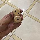 Кости игральные Зарики Кубики деревянные большие 2,5х2,5 см, фото 2