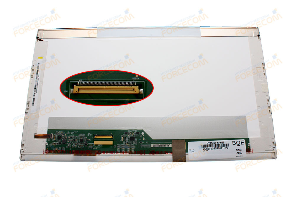 Матрица для ноутбука 15,6`` BOE, NT156WHM-N50 WXGA 1366x768, LED (LTN156AT05/N156B6-L0A)