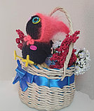 Интерьерная игрушка Зимняя птичка с красной ягодой, фото 2