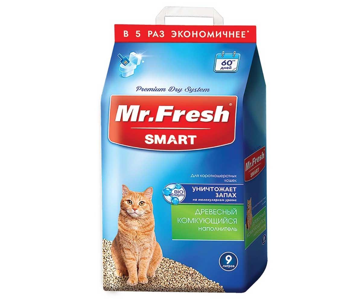 Mr.Fresh Наполнитель древесный комкующийся, 9 л