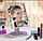 Зеркало косметическое для макияжа с LED подсветкой Magic Makeup Mirror (Розовый), фото 6