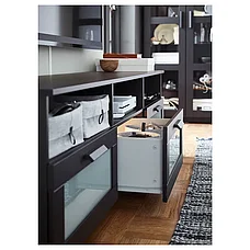 Тумба под ТВ БРИМНЭС черный 180x41x53 см ИКЕА, IKEA, фото 4