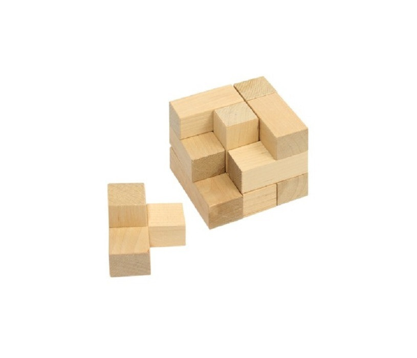 Деревянная головоломка Куб, 7 элементов - фото 2 - id-p96353392