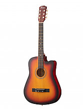 Акустическая гитара, с вырезом, санберст, Foix FFG-3810C-SB