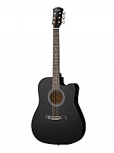 Акустическая гитара, с вырезом, черная, Foix FFG-4101C-BK