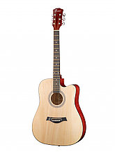 Акустическая гитара, с вырезом, цвет натуральный, Foix FFG-4101C-NAT