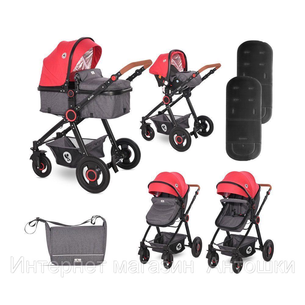 Коляска трансформер Lorelli Alexa SET Красный / Cherry Red 2193