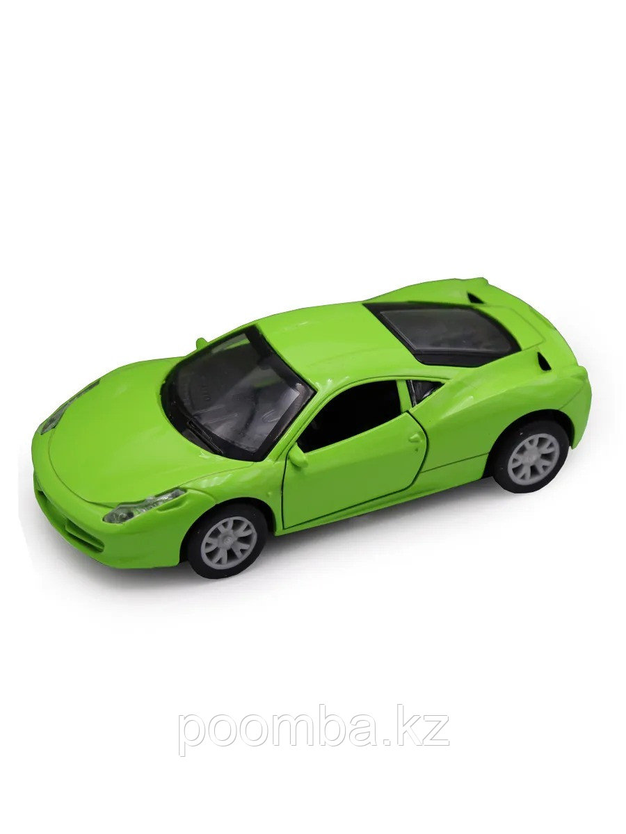 Машинка модель Феррари, инерционная, открывающиеся двери, зеленая, 1:32
