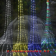 Гирлянда светодиодная уличная Водопад 3*3 метра RGB. Уличная гирлянда Водопады разноцветные., фото 2