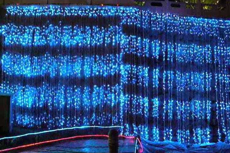 Гирлянда светодиодная Водопад 2*6 метров. Новогодняя гирлянда Водопад для улицы 2х6 метров. Все цвета.