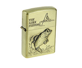 Зажигалка бензиновая "THE LURE FISHING" в металлической коробке, кремний, микс 6х8 см