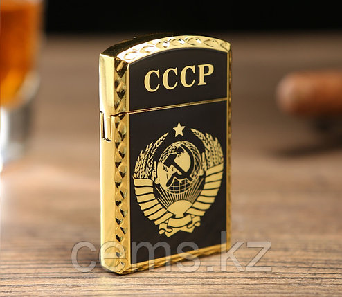 Зажигалка газовая "СССР", микс, 1х3.5х6 см, чёрная, фото 2