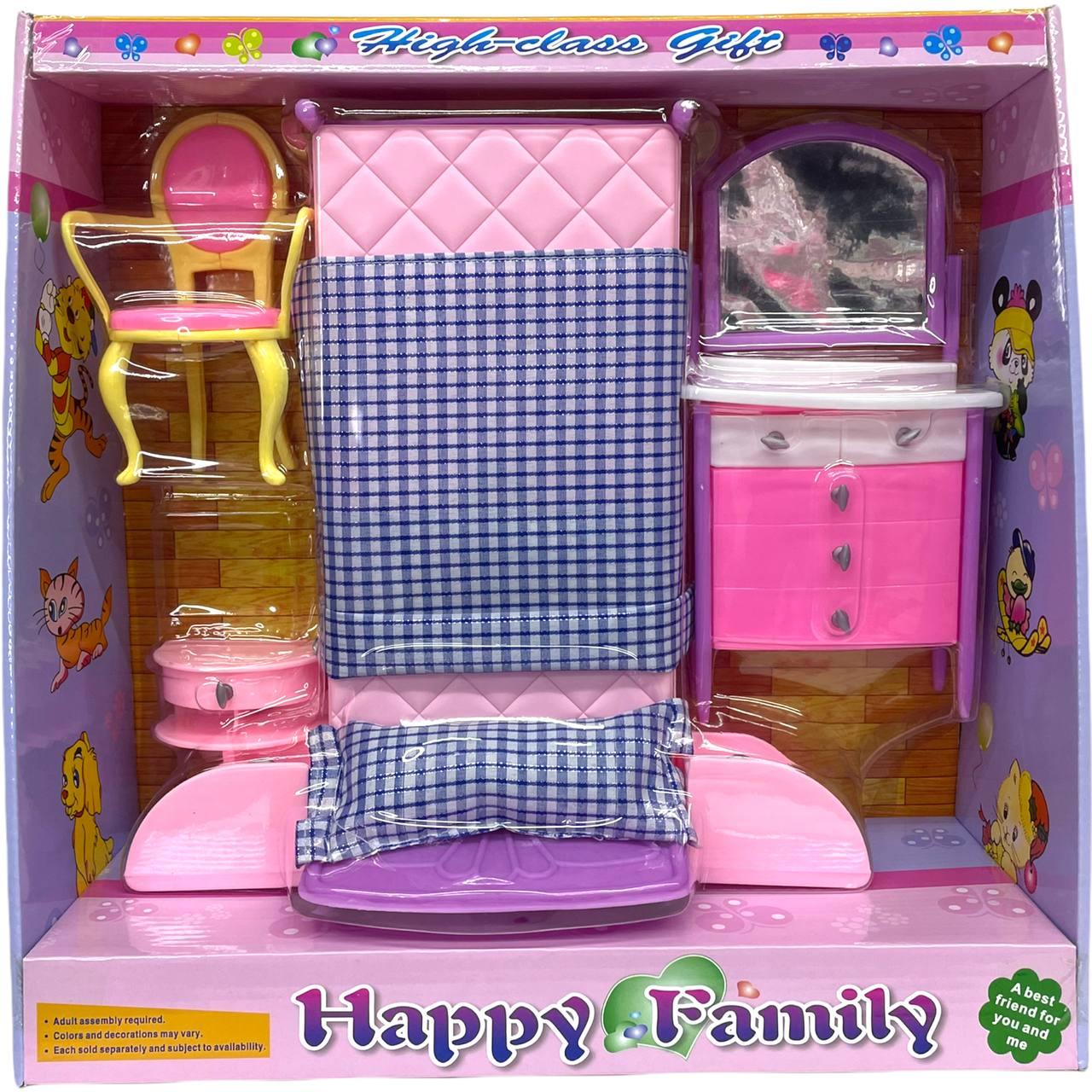 QD938 Мебель в спальню большая (кроватка, трюмо, стол) Happy family 36*35cм