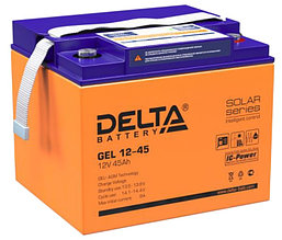 Тяговый аккумулятор Delta GEL12-45 (12В, 45Ач)