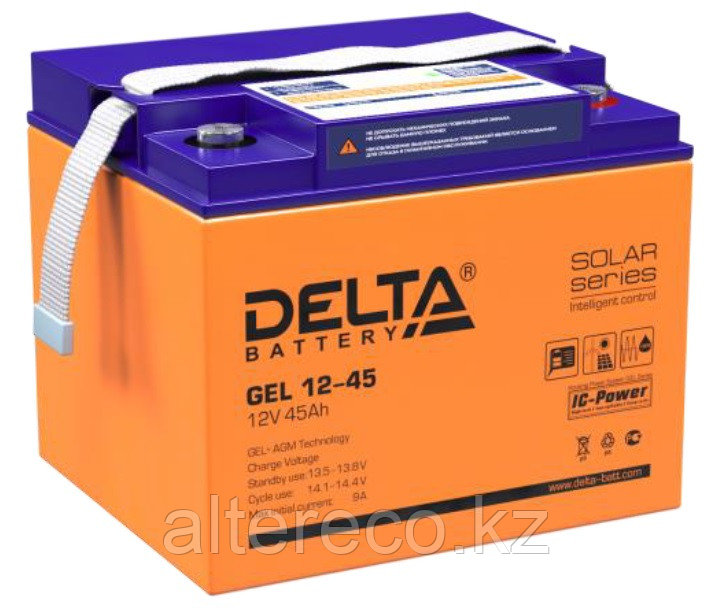 Аккумулятор для электрической коляски Delta GEL12-45 (12В, 45Ач) - фото 1 - id-p96559061
