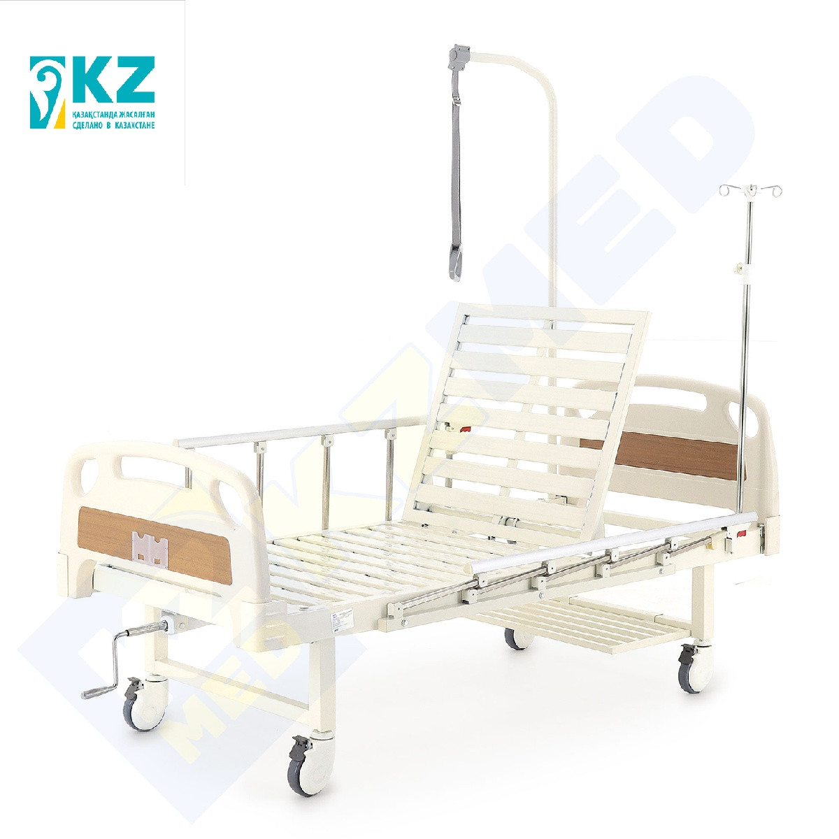 Кровать медицинская "KZMED" (102M-LE спинки ABS), белый