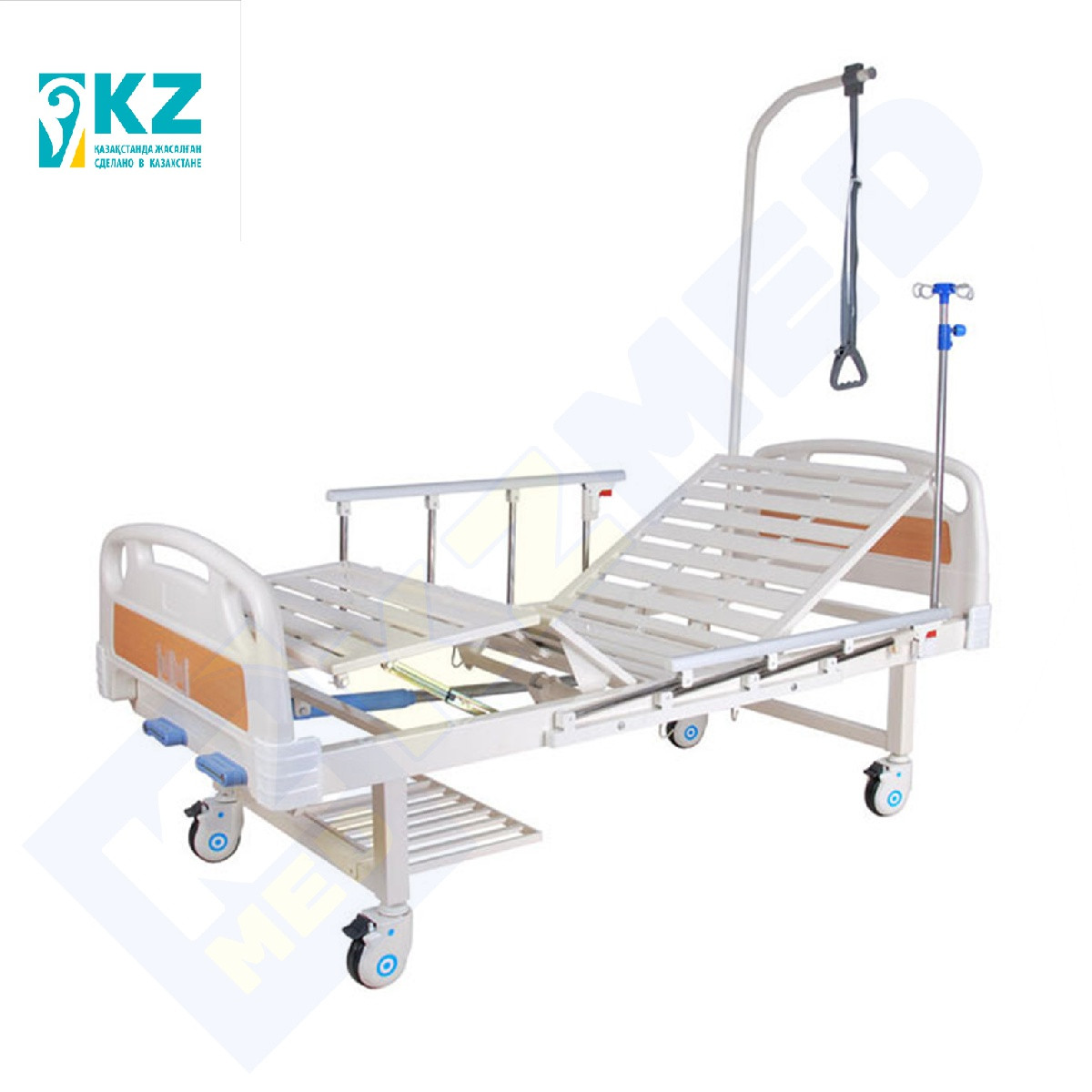 Кровать медицинская "KZMED" (204M-LE2 спинки ABS), белый - фото 1 - id-p96560421