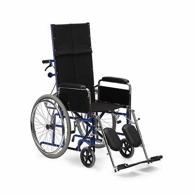 Кресло-коляска для инвалидов Н 008, черный/синий