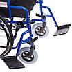 Кресло-коляска для инвалидов Н 003, синий/черный, фото 3