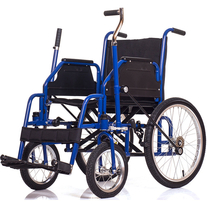 Кресло-коляска с двуручным рычажным приводом Ortonika Base 145, черный/синий