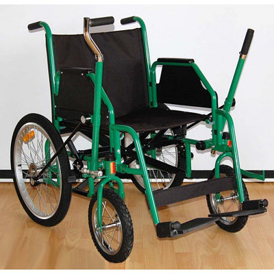 Рычажная инвалидная коляска 514 AС, черный/зеленый