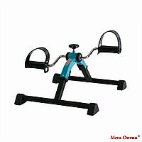 Велотренажер механический складной с дисплеем SCW 21-1, черный/бирюзовый