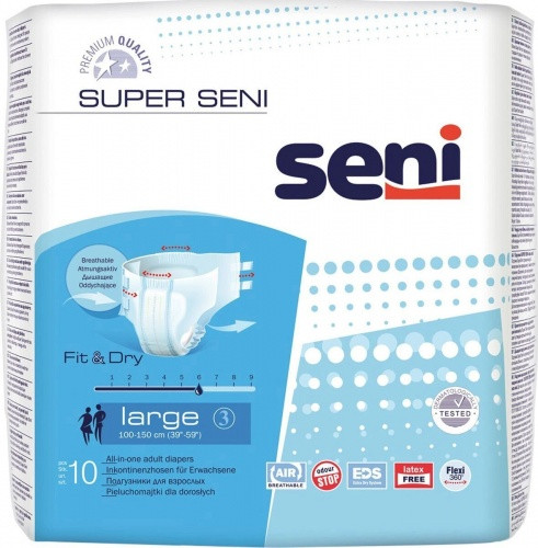 Подгузники для взрослых Super Seni Large 10 штук