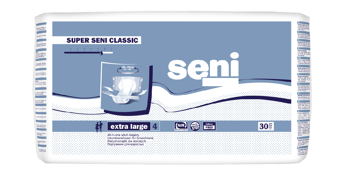 Подгузники для взрослых Super Seni Classic Extra Large 30 штук